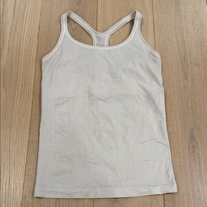 Lululemon Women’s Ebb to Street Ribbed Racerback Tan Tank Top Size 8